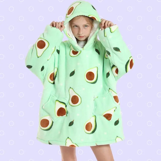 Kids Blanket Hoodie (Avocado) CozyLyf