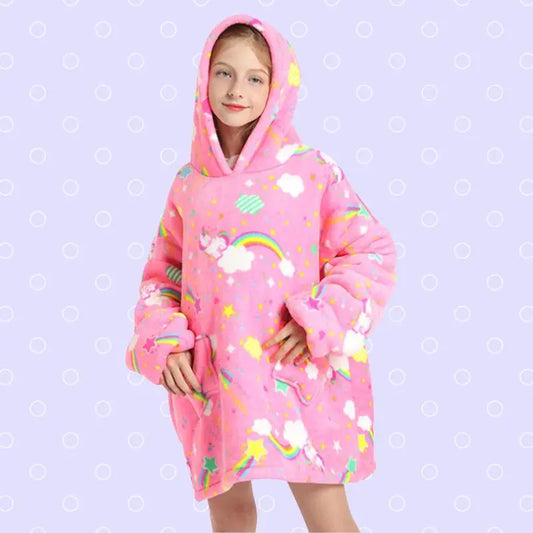 Kids Blanket Hoodie (Unicorn) CozyLyf