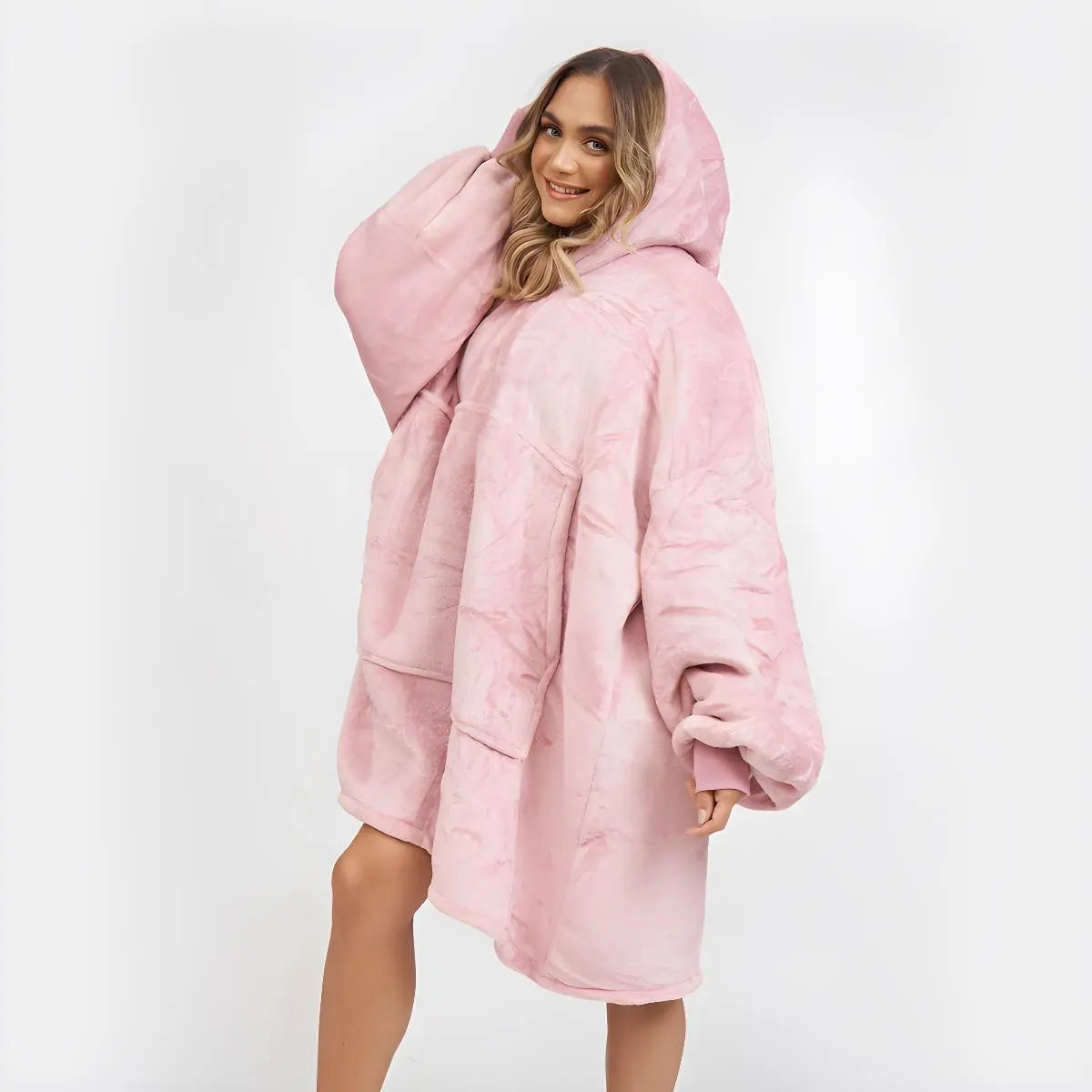 Faux fur hooded discount blanket