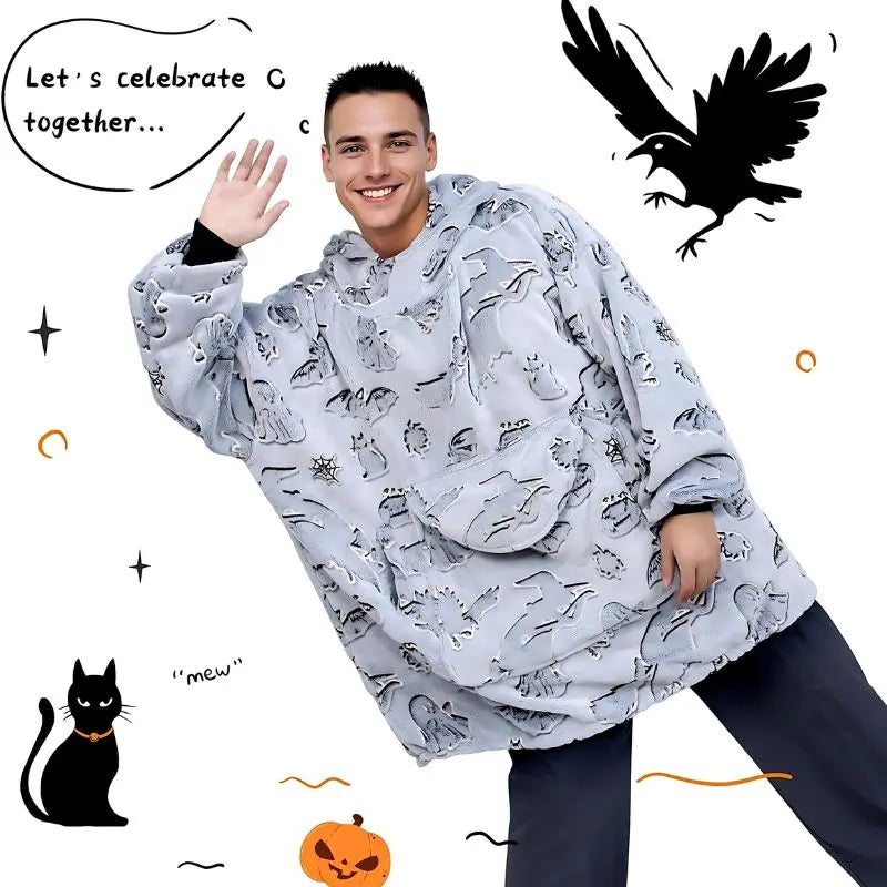 Spooky Cozy Blanket Hoodie CozyLyf