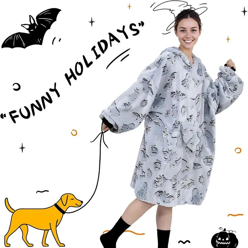Spooky Cozy Blanket Hoodie CozyLyf
